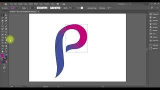 How to draw p letter Abstract logo design in adobe illustrator | adobe illustrator