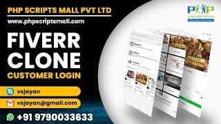 Readymade Advanced Fiverr Clone Script Customer Login 2024 Technical Video demo Readymade PHP Script