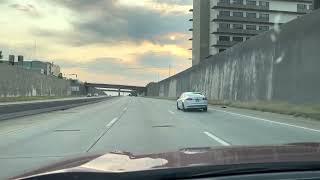 Driving Past Downtown Little Rock, Arkansas (Dusk Hours) (4k 60fps)