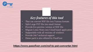 Convert NSF to PST