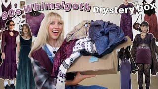 I bought a 90s WHIMSIGOTH thrifted mystery box and it was the BEST ONE YET!(fall witchy thrift haul)