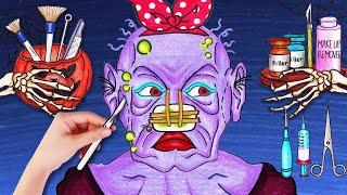 ASMR | " The Witches" Plastic Surgery into Belle Beautiful | Stop Motion Paper by Seegi Channel