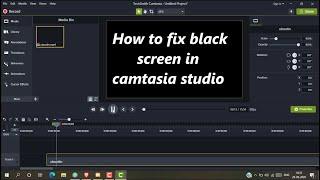 How to fix black screen in camtasia studio