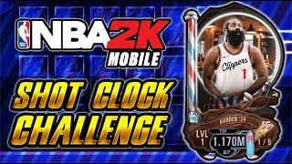 JAMES HARDEN SHOT CLOCK CHALLENGE!! | NBA 2K Mobile S7 Fear The Beard