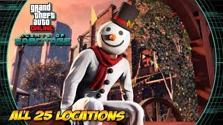 All 25 Snowmen Locations To Unlock The Snowman Outfit | GTA 5 Online