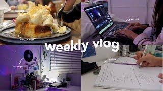 weekly vlog  | lots of food, movie night, shopping, studying + more