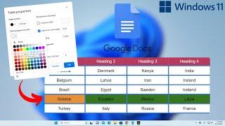 How to Fill a Table with Color in Google Docs | LATEST GUIDE