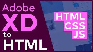 Adobe XD Exporting as HTML/CSS