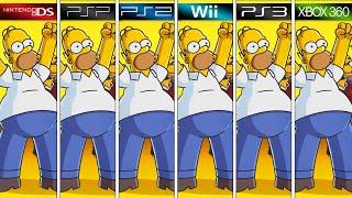 The Simpsons Game | PSP vs PS2 vs PS3 vs Wii vs Xbox 360 vs Nintendo DS | Graphics Comparison