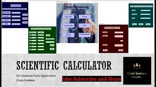 Create a Scientific Calculator in C sharp WindowsFormApplication (full tutorial) | Calculator in C#