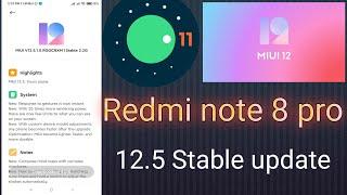 Redmi note 8 pro MIUI 12.5 update global stable india release install now