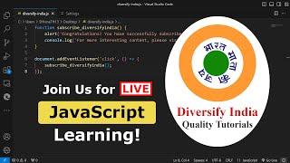 Diversify India's Online JavaScript Compiler Live Launch Event #online #live #compiler #js #tsc