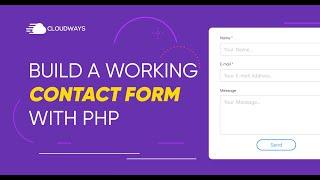 Build a CONTACT Form in PHP