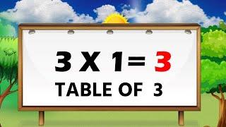 3-x1=3 Multiplication, Table of Two 3 Tables Song Multiplication Time of tables - MathsTables