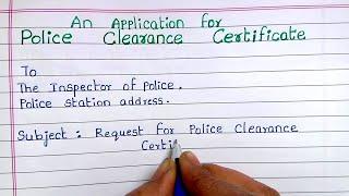Write a Letter to Station In-charge Regarding Character Certificate| police clearance certificate