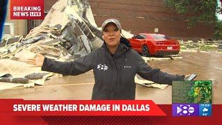 LIVE: Severe weather causes damage in Dallas