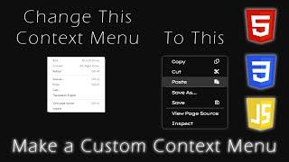 How To Make a Custom Context Menu - Right Click | HTML, CSS & JavaScript