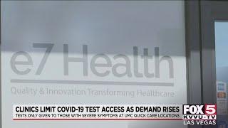 Las Vegas clinic limits COVID test access as demand rises