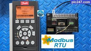 Omron CP1H "Modbus RTU" Danfoss FC302 Tutorial