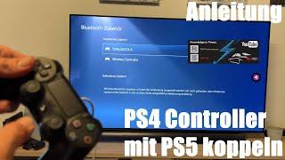 Sony PS4 Gamepad mit PS5 koppeln - DualShock 4 Controller mit Sony Playstation 5 verbinden Anleitung