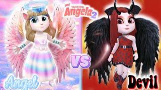 My Talking Angela 2 || ANGEL ANGELA  vs DEVIL ANGELA | New Update || Cosplay