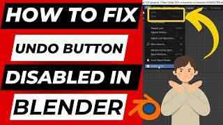 undo stopped working in blender - how to fix undo not working in blender-blender tutorial