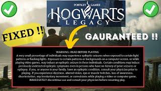 Hogwarts black screen after warning at startup and crash fix