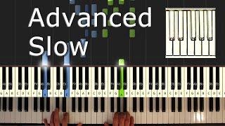 Ludovico Einaudi - Una Mattina - piano tutorial easy SLOW - Intouchables- synthesia