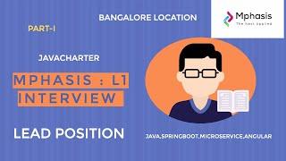 Mphasis L1 Interview Part-1 | Java FSD Lead | #Mphasis #javadeveloper #codinginterview  #itjobs