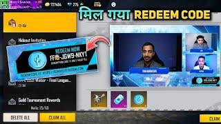 Free Fire Redeem Code | FFPL Grand Final Redeem Code | Free Fire Today Redeem Code |