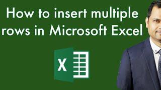 How to insert multiple rows in Microsoft excel