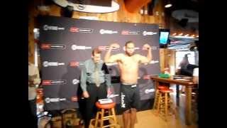 MMA WEIGH IN --Diman  "Steel Legs" Morris  ---Mean Staredown !!!