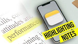 How to Highlight in iPhone Notes (how it works)