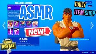 ASMR | Fortnite NEW Street Fighter Ryu & Chun-Li Skins Bundle Daily Item Shop Update  Relaxing 