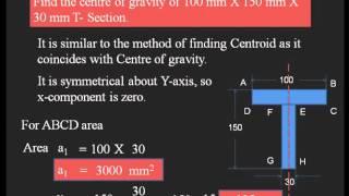 How to find the Centre of Gravity of T section