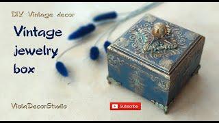 How To Make Vintage Jewelry Box Home Decor DIY