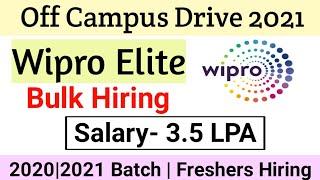 Wipro Elite Off Campus Drive 2021 | 2020 Batch | Wipro Off Campus Drive 2021 Batch | #wiproelite