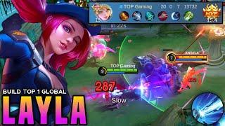 GLOBAL LAYLA UNLIMITED TRUE DAMAGE BUILD 2025!!  | 1 HIT BUILD (must try ) - MLBB