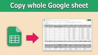 How to copy whole Google sheet to another Google sheet document