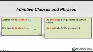 Infinitive Clauses and Phrases