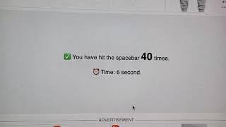 Spacebar click test 10 seconds