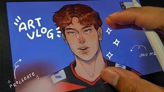 ART VLOG ️ Draw with me using Procreate