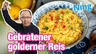 Schnell und einfach kochen: Gebratener goldener Reis