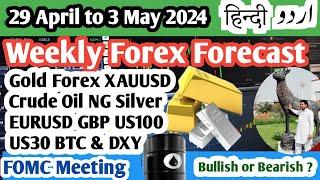 Weekly Forex Forecast Hindi | XAUUSD Analysis NextWeek Gold Prediction Strategy News 29Apr-3May2024