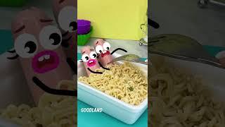 Sausages ATTACK Noodles in Epic Food Fight!  #doodles #animation #cartoon