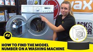 How to Find The Model Number on a Washing Machine