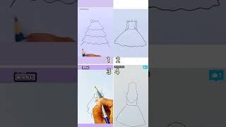 4 easy girl drawing #shorts #drawing #girldraw