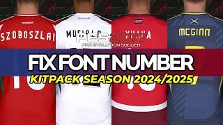 PES 2017 | New Official Kitpack UEFA EURO 2024 Fix Font Number V1