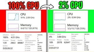 How to Fix 100% CPU Usage Windows 10  Fix High CPU Usage & Boost FPS [
