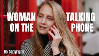 WOMAN TALKING ON THE PHONE STOCK FOOTAGE NO COPYRIGHT